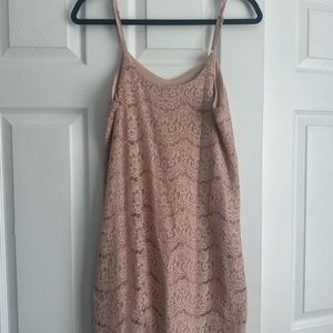 Pink lace floral midi dress, Francesca’s
